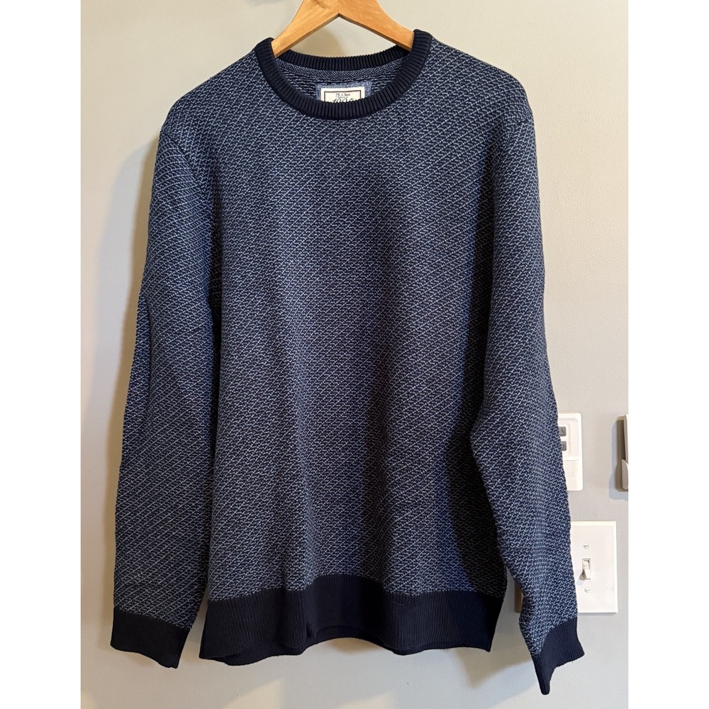 Jos A Bank Sweater Birdseye Knit Long Sleeve Pullover Men's XL